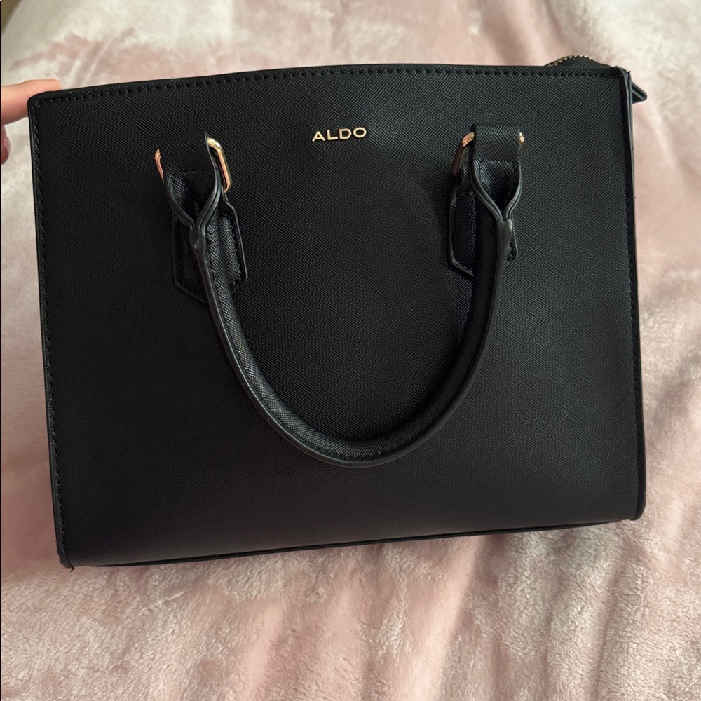 Aldo Purse with Red Embossed Wristlet with Gold Chain